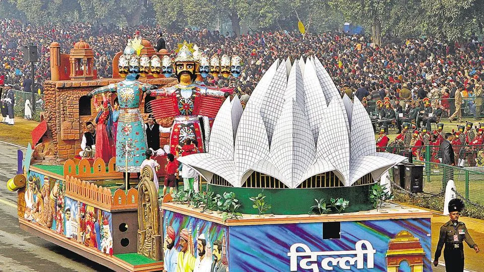 parade at Rajpath in Delhi